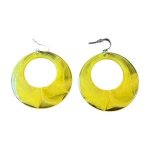 Acrylic earrings, silver hook